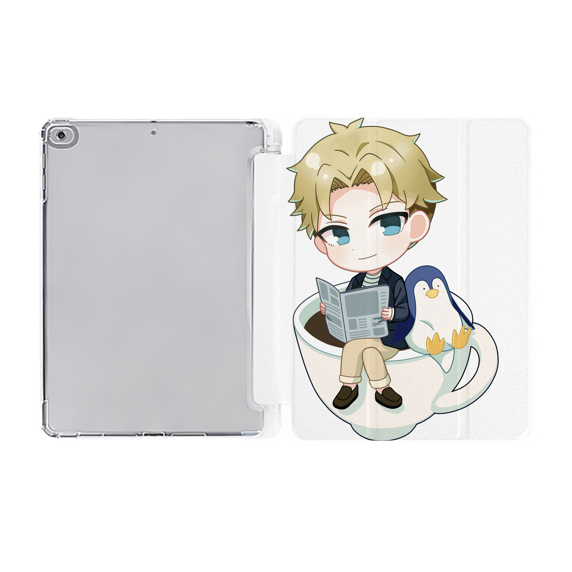 （画像用） SPY×FAMILY间谍家家酒 IPad ケース ペン収納付き 三つ折りスタンド PUレザー×シリコン 対応機種9.5/10.5/10.9インチ